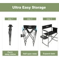 thumbnail image 5 of Camping Directors Chair Lightweight Oversized Portable Folding with Side Table Storage Pockets for Outdoor Camping Lawn Picnic Fishing Supports 400lbs Black, 5 of 7