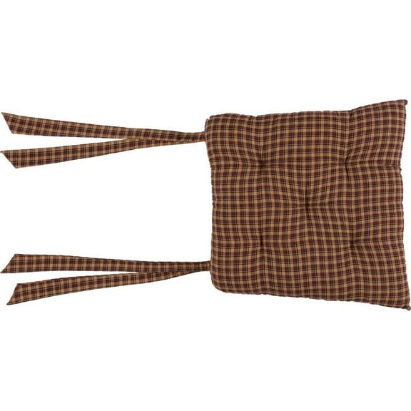 dxynlg Patriotic Patch Square Kitchen Table Decor Plaid Chair Pad Red 15"