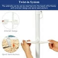 thumbnail image 4 of Costway Parasol de Plage Portable de 7,2 Pi avec Ancre de Sable Inclinable et Porte-Gobelet, avec Sac de Transport, 4 of 10