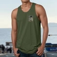 thumbnail image 2 of Casual Coconut Print Sleeveless Shirt for Everyday Leisure Men’s Tank Top Suitable for Spring Summer Outdoor Activities Beach Removable Print Pattern Sleeveless Tee, 2 of 4