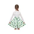 thumbnail image 5 of Girls Dress Green Floral Lace St Patrick Clover Holiday Party Long Sleeve 14 Years, 5 of 8