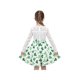 thumbnail image 5 of Vestido de Niña Verde con Encaje Floral Trébol de San Patricio Fiesta Festiva Manga Larga 14 Años, 5 of 8