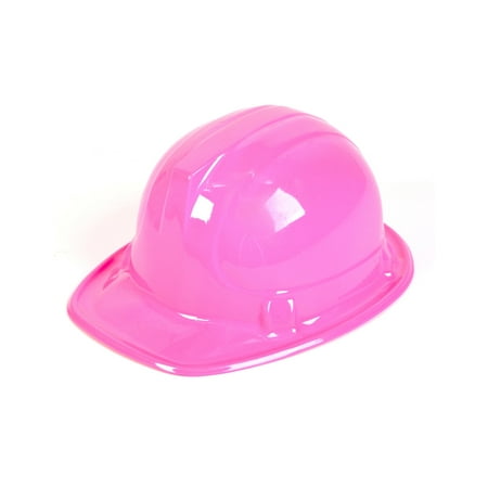 Twelve (12) New Girl's Pink Plastic Construction Hard Hats Costume Accessory