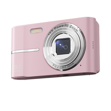 2.4 Inch Retro Digital Camera 4K HD Small Portable CMOS Mini 50MP 16x Zoom Video Recorder Pink