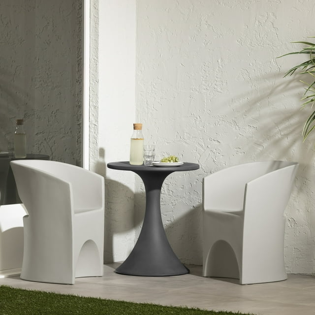 South Shore Dalya Table and Chairs Bistro Set, in Greige and Dark Gray