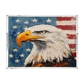 thumbnail image 2 of Acrylic Tray 15.7*11.8*1.9 Inch Transparent Tray Food Tray Tea Cup Tray Serving Trays Cosmetics Storage Kitchen Table Bathroom Sundry Storage Eagle Pattern, 2 of 7