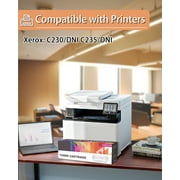 GLOBALVUE C235 C230 Toner Cartridges 4 Pack High Yield (with Chip) Compatible with Xerox C235 C230 C225 for Xerox C235/DNI C230/DNI C225/DNI Color Multifunction Printer