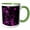 Green/White, variant on 3drose, Black and Pink Image of Paint Splatter, 11oz Two-tone Black Mug
