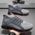 thumbnail image 6 of Men's Breathable Knit Blade-Sole Sneakers, Lightweight Lace-Up Athletic Shoes with Shock Absorption for Running, Gym, and Casual Streetwear, 6 of 10