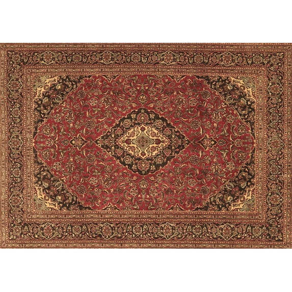 Ahgly Company Indoor Rectangle Medallion Brown Traditional Area Rugs, 2' x 5'