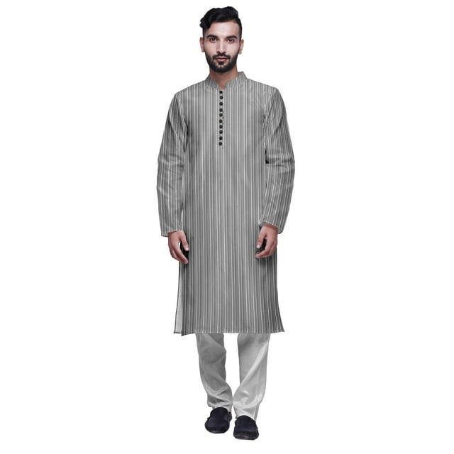 Atasi Kurta pour Homme en Satin Modal Imprimé avec Ensemble de Pyjama Churidar Vêtements d'Été