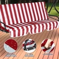 thumbnail image 3 of YUSAZENS Balançoire d'Extérieur à 3 Places avec Auvent Ajustable, Coussins Imperméables, Cadre en Acier Robuste, Banc à Bascule de Patio Résistant aux Intempéries pour Jardin, Véranda, Cour Arrière, Rouge Blanc, 3 of 7