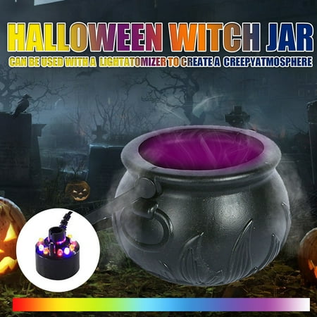 Halloween Cauldron Smoke Fog- Machine LED Chaudron sorcière， Halloween ...