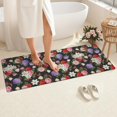 thumbnail image 4 of Pioneer Flower Floral Print Pattern Bathroom Rugs Mat, Non Slip Microfiber Bathroom Rug with Rubber Backing, Soft Mats for Bathroom Floor Tub Shower, 24"x60", 4 of 5