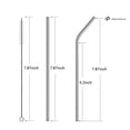 thumbnail image 2 of Reusable Stainless Steel Straws,10 Pack 8" Ultra Long Reusable Metal Drinking Straws with Cleaning Brush for Tall Tumblers, 2 of 6