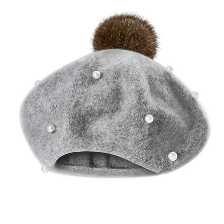 

Relanfenk Baby Hats Toddler Kids Boys Girls Pearly Ball Beanie Winter Warm Cap Hat