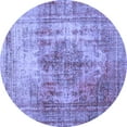 thumbnail image 1 of Ahgly Company Machine Washable Indoor Round Abstract Blue Contemporary Area Rugs, 8' Round, 1 of 4