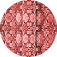 thumbnail image 1 of Ahgly Company Indoor Round Abstract Red Modern Area Rugs, 3' Round, 1 of 4