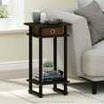thumbnail image 4 of Furinno Turn-N-Tube Tall End Table with Bin, Espresso/Brown, 4 of 5