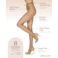 thumbnail image 3 of Melas Women's Ultra-Sheer 8 Denier Bare Control Top Pantyhose - Womens - Female (Large, Nude), 3 of 7