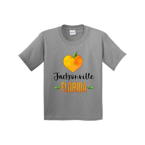 Inktastic Jacksonville Florida Orange in Heart Youth T-Shirt