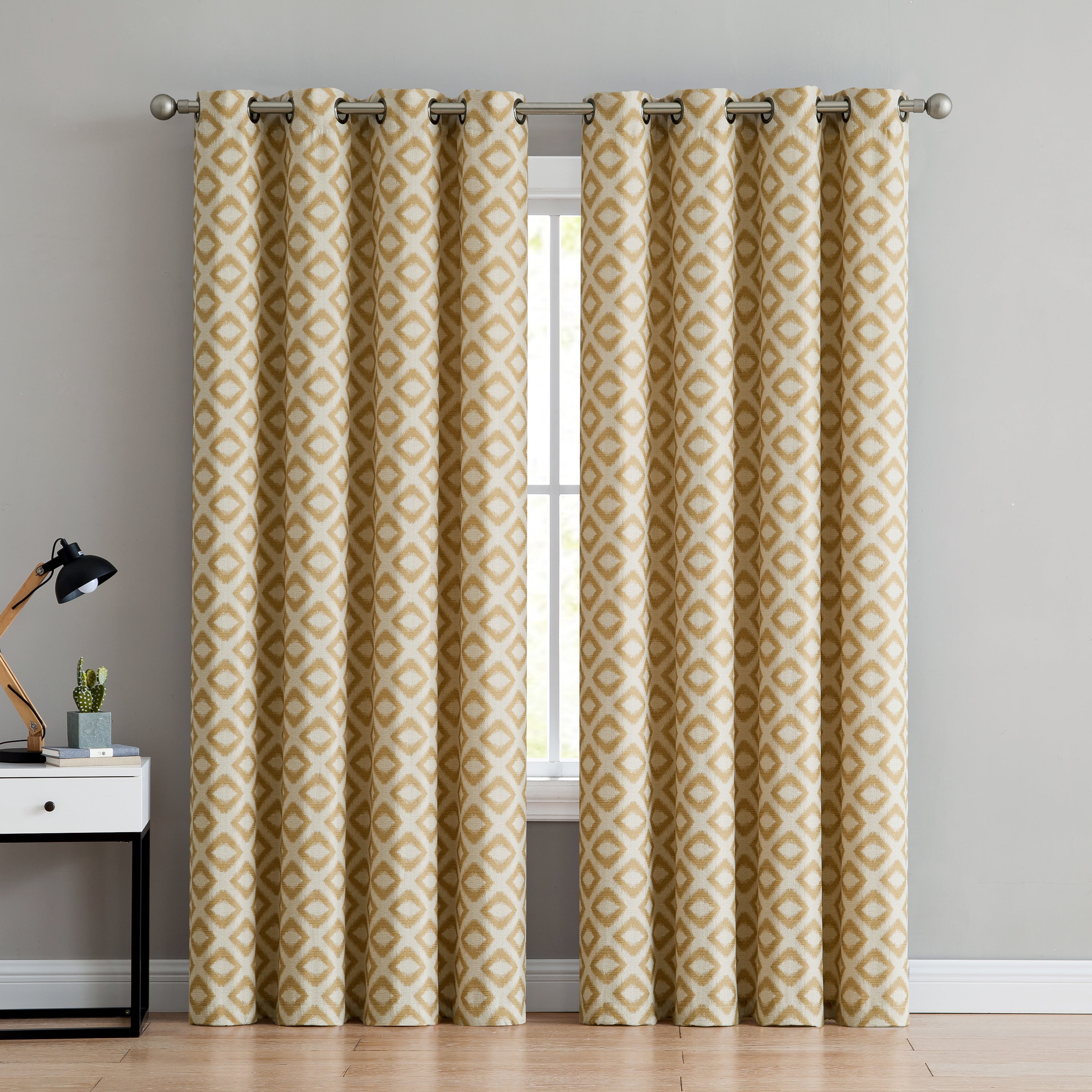 Mainstays Arden Jacquard Window Curtain Panel, Multiple Colors