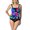Multi Colored, variant on 2 Bamboo Ladies' Swimsuit Black w/Floral for Women  Tummy Toner, Black Floral Print, X-Large