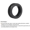 thumbnail image 4 of Uxcell Shaft Collar, 1" Bore Carbon Steel Set Screw Clamping Collars Black 4 Pack, 4 of 4