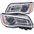 thumbnail image 2 of ANZO 2011-2014 Chrysler 300 Projector Headlights w/ Plank Style Design Chrome, 2 of 9