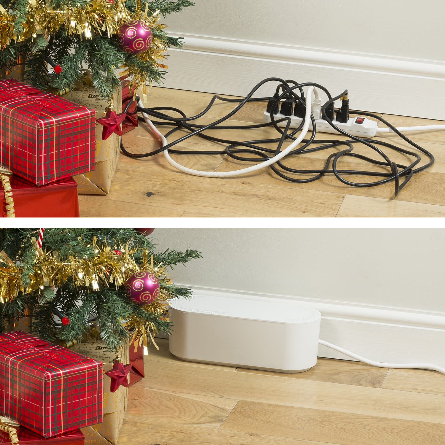 Hide and Conceal Extension Blocks and Electrical Cables, D-Line Cable Tidy Box 