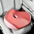 thumbnail image 4 of Florich Car Seat Cushion for Driving, Memory Foam Seat Cushion for Car Office Chair, Ergonomic Support Sciatica Pain Relief, Pink, 4 of 9