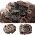 thumbnail image 2 of MY-LADY Synthetic Chignon Hairpiece Curly Bun Extensions Scrunchie Updo Hair Pieces Combs in Messy Bun Hair Piece for Women light brown&bleach blonde, 2 of 8