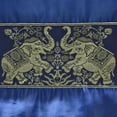 thumbnail image 6 of Blue Playful Elephant Pair Silk Throw Pillow Cushion Cover Set, 6 of 6