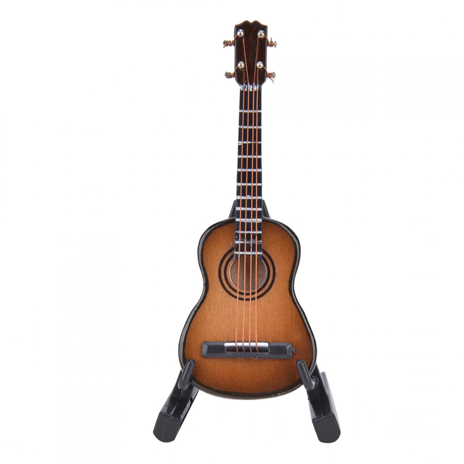 Miniature Acoustic Guitar Model Mini Wood Guitar Decor Musical Instrument  Gift 