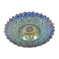 thumbnail image 5 of Hi-Line Gift Ltd 78415-R Solar Peacock Blue Geometric Glass Bird Bath with Stand, 5 of 6