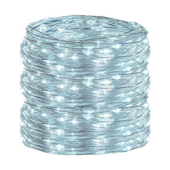 Silver Wire LED String Lights for Christmas Gift Box Wrapping, Cool White Fairy Lights for Christmas Decorations, Holiday Party Decor and Home Accents