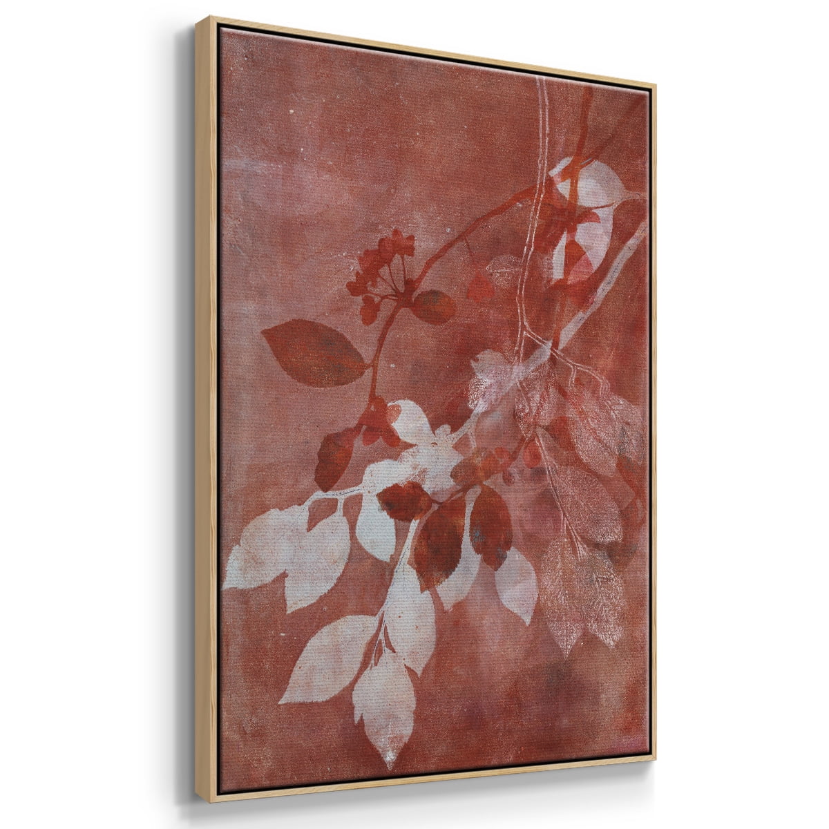 Branching Out XVI Framed Premium Gallery Wrapped Canvas - Ready to Hang - 17 x 25 - Natural Wood Floating Frame