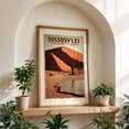 thumbnail image 4 of Sossusvlei Vintage Travel Poster – Namibia’s Desert Oasis - Hardap Region Namibia Illustration Desert Travel Poster Vintage Landscape Nature Scenic Sunset Oak Framed Wall Art Print 5 x 7 inches, 4 of 59