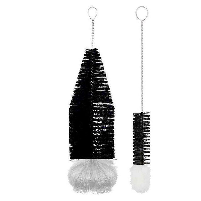 Cepillo para biberones, cepillo limpiador para biberones de vidrio con cabezal de lana, ideal para biberones, biberones con burbujas y biberones.