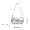thumbnail image 2 of Bolso Hombro Mujeres Mujeres Bolso Bolsillo Múltiple Informal Bolso Axila (café), 2 of 6