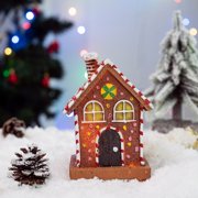 Large Christmas Village Gingerbreads House LED Christmas Gingerbreads House for Seasonal Home Accent