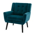 thumbnail image 6 of NEW Modern Soft Velvet Material Ergonomics Accent Chair Living Room Chair Bedroom Chair Home Chair With Black Legs For Indoor Home, 6 of 8