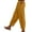 Orange, variant on ManxiVoo Women Slim Fit Casual Pants Linen Cotton Comfortable Elastic Waist Pocket Trousers Everyday Wear L Size Black