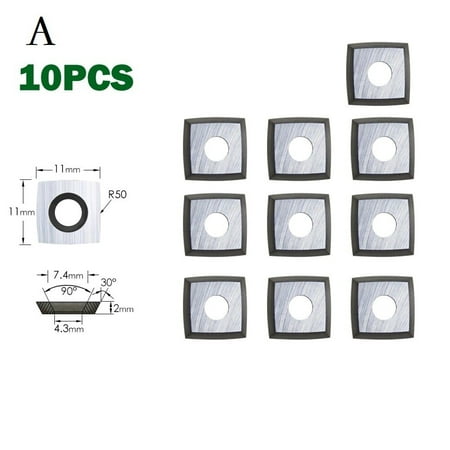 

10 Pcs Carbide Insert Cutters Diamond Milling Blade For Lathe Woodworking Workshop Machiney Carving Metalworking Turning Tool