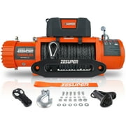 CHEERFUN ZESUPER 13000 lb Electric Winch 12V Waterproof IP67 Synthetic Rope Off-Road Kit for Jeep, Truck, SUV