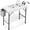 Dual sink table, variant on Folding Fish Cleaning Table Portable Camping Sink with Faucet Drainage Hose & Sprayer Outdoor Fillet Station Grid Rack Knife Groove for Picnic Fishing, Black
