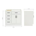 thumbnail image 3 of Ariel Hepburn 36 In. Right Offset Single Sink Base Cabinet In White, 3 of 10