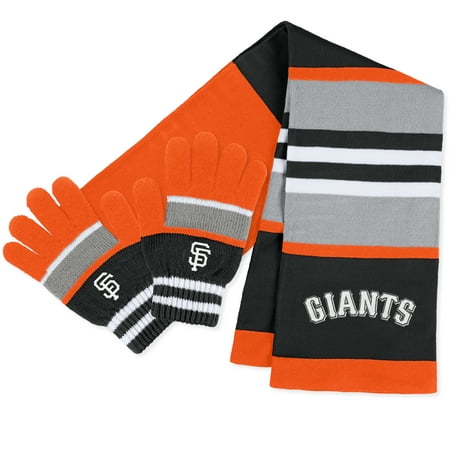Women s WEAR by Erin Andrews San Francisco Giants Stripe Glove & Scarf Set