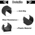 thumbnail image 4 of 15Pack Rectangle Shaped Chair Leg Tip 19mm Plastic Furniture Feet Black, 4 of 7