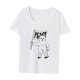 thumbnail image 3 of Camiseta de mujer Ropa de verano Ropa de calle Camiseta de cuello redondo para ir de compras Trabajo Playa SG, 3 of 7